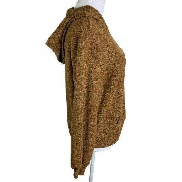 LUSH Brown Melange Long Sleeve Hooded Sweater - Picture 6 of 10